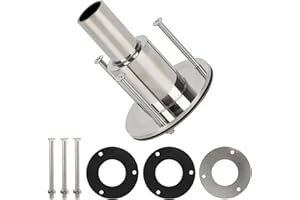 DANNEEFORSU7 Durch Rumpf Auspuff Hautanpassung Edelstahl, Gerade durch den Rumpf Auspuffhaut 24mm Standheizung Auspuff Boot Rohr Rohr Muffe Hardware für Boot Auto LKW Gebogen