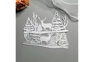 BEETIRRYHU Metal Deer Christmas Die Cuts, Paper Cut Stencils for DIY Card Making & Scrapbooking
