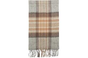 Glenmore Unisex 100% Lambswool Tartan Scarf in Scotland Design - Novelty Fashion Shawl, Warm Winter Neckwear