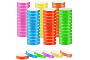 ‎WIDISUN Eintrittsbänder, 1200 Stück Festival Armbänder, Wasserfeste Kontrollbänder, 6 Farbe Papierarmbänder zur Kontrolle und Sicherheit bei Veranstaltungen und Events