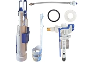 GENERISCH Ersatzteilset für Geberit Unterputzspülkasten UP100, UP300, UP320, UP320Y, Sigma und Delta (Flexschlauch, Heberglocke, Korb, Dichtungen, Füllventil)