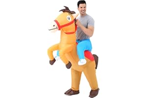 FXICH Costume da cavallo gonfiabile, per adulti, per bambini, costume da cavallo da donna, costume da cavallo per adulti