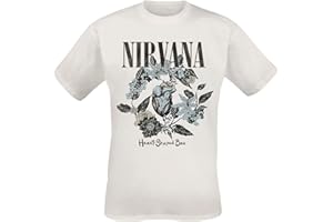 Nirvana Heart Shape Box Homme T-Shirt Manches Courtes Blanc Regular/Coupe Standard