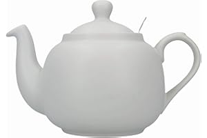 Théière London Pottery, théière traditionnelle pour 6 tasses avec infuseur, théière en céramique au design britannique emblématique, couleur gris nordique, capacité de 1,5 L, 33 x 31 x 17 cm