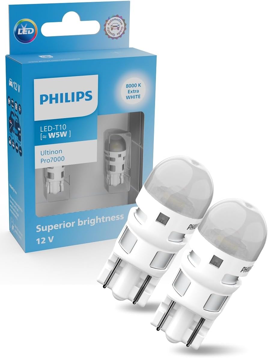 Philips Ultinon Pro7000 LED T10 foco de señalización para automóvil (W5W), 8.000K cool blue, 12V, Versión actual
