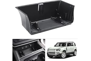 Karltys Custom Fit for Center Console Organizer Tray Land Rover Defender 90 110 130 2020 2021 Accessories Central Storage Box with Non-Slip Mat (NOT for 2022 Defender)