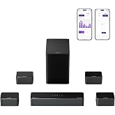 ULTIMEA Dolby Atmos'lu TV i&ccedil;in 7.1 Surround Ses Sistemi, APP Kontrol&uuml;, 4 Kablolu Surround Hoparl&ouml;r, 6,5 in&ccedil; Kablosuz Subwoofe