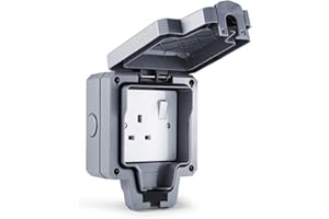 SUNDEER Veryredtek Weatherproof Socket, Single Outdoor Socket 13A 1gang IP66 Rated