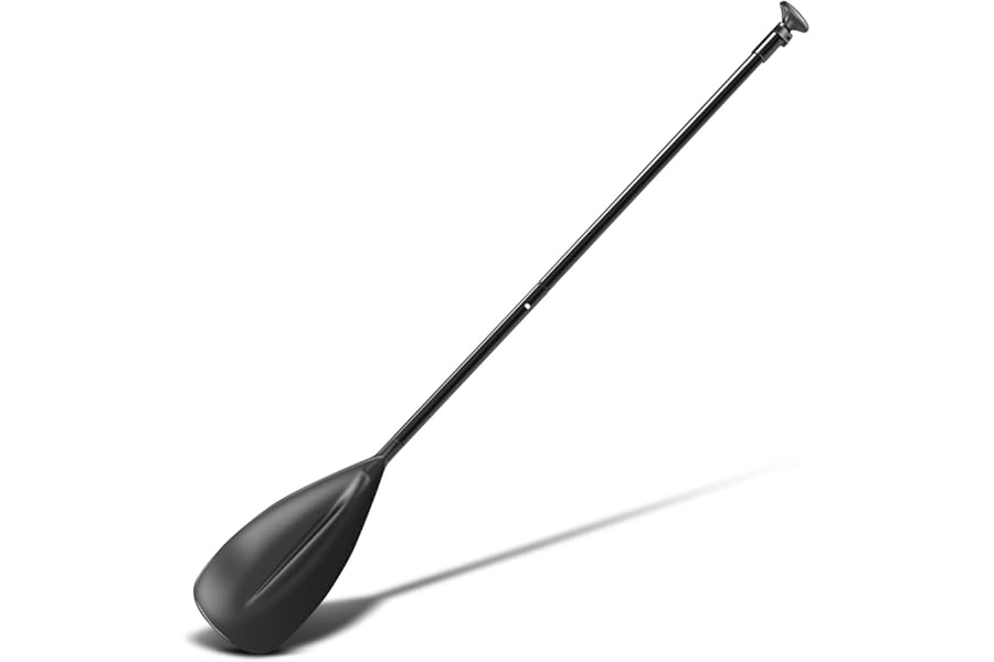 Ejoyous Large Bladed Paddle, Detachable Canoe Paddle Oar for Surfing Board, Adjustable Aluminum Paddle, 2 Section Design, Easy to Stow, Ideal for Kayak Surf Inflatable Boats, 163-215cm