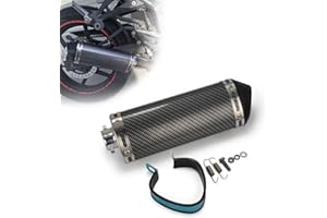 JFG RACING 38mm Motorradauspuff, Universal-Motorradauspuff 38mm Motorrad für Quad-Sportroller, ATV, Straßenrad