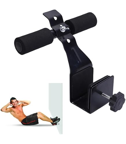 Barre à Abdominaux Fixée Sur Porte - Avec Support Mousse Pour Jambes - Réglable - Noir - Gorilla Sports - 6