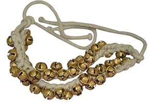 SHAH CRAFTS. Shah Crafts Kathak Dancing Ghungroo Bells (25+25 Bells) Music Anklet Pair, Indian Classical Dancers Anklet Musical Instrument Tied with Cotton Cord For Bharatnatyam