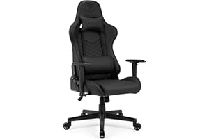 SENSE7 Spellcaster Fotel gamingowy - Fotel do komputera Fotel komputerowy HDE Eco-skóra czarny