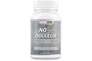 Healthy Fusion, No+Douleur | Puissant traitement anti-inflammatoire | Analgésique et régénérateur | Curcuma, Glucosamine, Chondroïtine | Éliminez la douleur | Formule efficace | 90 gélules