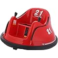 Kids Bumper Car, 360-Degree Rotation Spin Children's Waltzer Cars with Dual Joystick, Remote Control, Colorful Flashing Lights and Music, Battery Powered Ride on Toy for Boys Girls (Red)