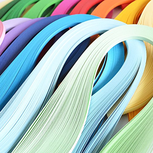 Juya Papier Quilling Set 1700 Streifen 17 Farben 42cm Länge / Streifen Papierbreite 5mm - 2