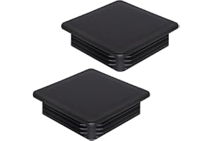 SKIR'CO (2 pièces) Bouchons Carrés en Plastique 100 x 100 mm, Embouts de Tube Mat, Inserts de Tube Carré, Bouchons de Poteau de Clôture, Noir RAL 9005