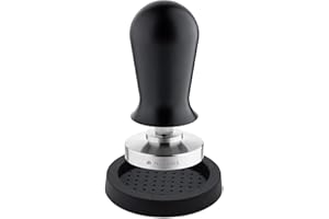 Navaris Tamper Coffee espresso 51 mm - Naciśnij do kawy ze stali nierdzewnej z silikonową poduszką - Profesjonalny uchwyt filtrujący do maszyny barista