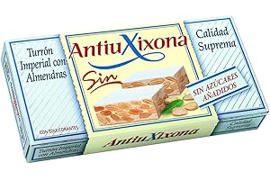 Antiu Xixona Sin – Turrón Imperial Con Almendras G Sin Azúcares Añadidos, 150 Gramo