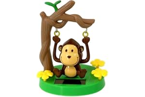 Gowxs Cute Monkey Solar Swinging Animated Bobble Dancer Toy,Kawaii Solar Powered Dancing Monkey Toys, Car Decor Kids Toys Car Home Decoration