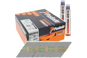 Paslode TIMCO PAS141081 Boîte de 2200 clous annelés IM360 Finition brillante 3,1 x 75 mm + 2 piles à carburant
