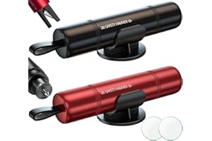 DSGKUU Automotive Gurtschneider Notfallhammer, 2 Stück Auto Sicherheitshammer, Tragbarer Fensterbrecher und Sicherheitsgurt Cutter mit Testglas zum Mit Allen Fahrzeugen Emergency Car Tool