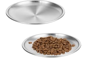 STYQUENZER 2 sztuki miski dla kota płaskiego, ze stali nierdzewnej, 14 cm, miski na karmę dla kotów z szerokimi wąsami, Surefeed, miska na karmę, miska do picia, dla kota, miska, kota, odporna na upadki, łatwa