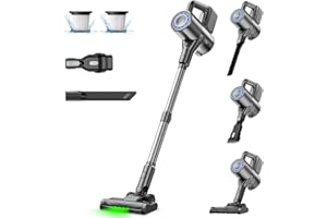 VersLife Cordless Vacuum Cleaner, 40Kpa 40Mins 2-in-1 Stick Vacuum, Lightweight and Versatile, Deep Cleans, Self-Standing, Green LED,Lightweight Vacuums for Hardwood Floor Carpet Car Pet Hair