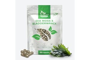 ‎RAW POWDERS Irish Sea Moss Kapseln mit Blasentang – 180 vegane Kapseln – Nährstoffreiches Superfood – 45–60 Tage Vorrat – Ohne Zusatzstoffe – Hergestellt in der EU – RAW Powders