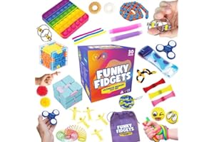 V B 2022 Upgraded 30 pcs Fidget Toys Pack - Sensory for Autism ADHD Includes Push Pop Bubble Toy, Simple Dimple, Infinity Cube Ideal Stress and Anxiety Relief, Multicolor
