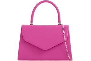 USHOPUK Faux Leather Plain Tote Style Top Handle Bridal Prom Wedding Evening Clutch Party Purse Hand Bag