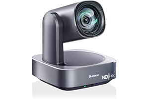 Tenveo Cámara PTZ 4K NDI y Seguimiento AI – Zoom óptico de 12x, USB3.0/HDMI/PoE, para transmisión en Vivo (OBS/vMix), Iglesias, conferencias