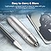 Nose Trimmer with Stainless Steel Dual-Edge Blades, Anjou Groomer for Nose, Ear and Facial Hair (Detachable Head, Washable Design, LED Light, 2 x AA Batteries for 90 Hours of Trimming per Battery) - Silver