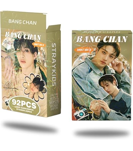 Lot De 55 Cartes Photo SKZ + 72 Autocollants - Stray Kids Bangchan Felix Hyunjin - 8.6x5.7 Cm - Pour Collection, Cadeau