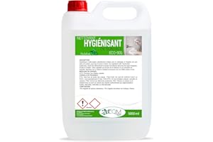 EQM SOLUCIONES QUÍMICAS | ECO-906 | 5 L | Nettoyant Désinfectant Multi-usage | Sans eau de Javel, ammoniaque ou alcool | Convient à tous les types de surfaces et n’abîme aucun matériau.