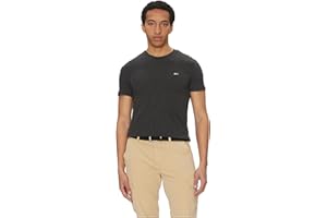 Tommy Jeans Koszulka męska S/S, Czarny (czarny Htr), XL