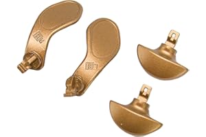 ELPRICO Lot de 4 Palettes en Métal, 2 Paires de Boutons D'épaule pour Manette PS5, Pièces de Rechange pour Manette PS5 Edge (Or)