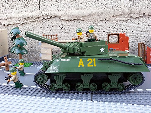 Modbrix 2475 – ★ US ARMY Jagdpanzer M-10 Wolverine Panzer inkl. custom US Army Soldaten aus original Lego© Teilen ★ - 2