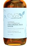 Eva Naturals Hyaluronic Acid Face Serum, Anti-Aging, Moisturizing Wrinkle Serum with Vitamin C, B