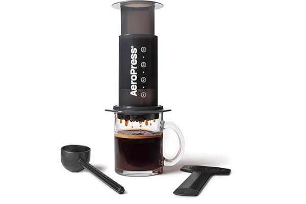 AeroPress Cafetière – Méthode de préparation 3 en 1 combinant presse française, espresso et café corsé sans marc ni amertume (Gris D'origine, Standard)