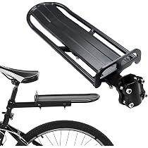 Porte-bagages Vélo Arrière Aluminium - 6 Tiges De Support - Charge Max 25 Kg - Universel 26-29 Pouces