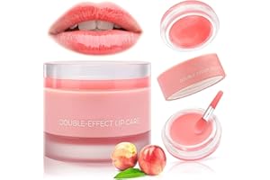 FIND BACK Lip Scrub mit Kollagenpeptid, Pfirsich-Lippenpeelings zur Feuchtigkeitspflege über Nacht, zur Lippenpflege zur Reparatur rissiger, Sanftes Peeling der Leave-in-Lippenmaske (Peach)