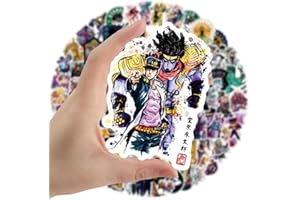 100 Pezzi JoJo Adesivi, LKNBIF JoJo's Bizarre Adventure Adesivi, JoJo Adesivi Animati Giapponesi per Computer Portatileadesivi Misti Anime per Laptop Paraurti Skateboard Bottiglie D'acqua Moto