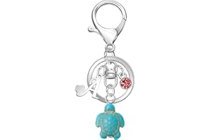 COEROW Tartaruga Da Viaggio Ispiratrice Portachiavi Nome Iniziali Pendenti fortuna Portachiavi Regalo Creativo Per Gli Amici Tartaruga Donne Regalo