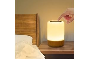 Görvitor Touch Lamp Rechargeable Lamp, Wireless Dimmable Touch Night Light with 8 RGB Color Changing & 3 Modes, LED Bedside Lamp for Bedroom, Baby Nursery Kids, Nightstand