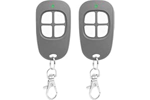 PUISENO Lot de 2 AAM0049 Télécommande Portail Garage 4 Canaux, 433.92MHz Compatible SCS Motorisation Portail et Porte de Garage(Gris)