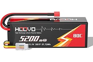 HOOVO 3S LiPo Batteria 11.1V 5200mAh 80C Batteria RC Custodia Rigida con Deans Plug Batteria di Ricambio Batteria per RC Auto Camion Heli Plane Rock Crawler Aereo Elicottero Rc Auto Camion Barca