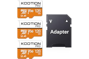 KOOTION Micro SD Karte 128GB 3PCs UHS-I Speicherkarte MicroSDXC Mini SD Karte 128G Memory Karte Speicher SD Karte(A1 V30 U3 4K) MicroSD Card Memory Card für Kameras Handy Tablets Android Smartphones