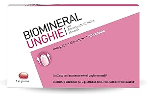 Biomineral Unghie, 30 Compresse, Integratore per Unghie più Sane e Forti con Aminoacidi, Vitamina E, Rame e Zinco