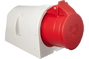 Kopp 101600002 CEE gniazdko ścienne, 5-biegunowe, 16 A, 400 V, czerwone